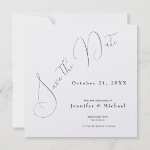 Professional Minimalist Modern Plain Simple Save The Date