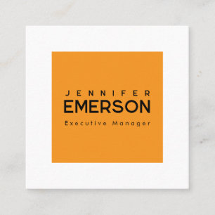 Professional minimalist modern plain  square business card