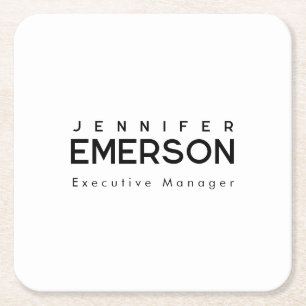 Professional minimalist modern plain square paper coaster