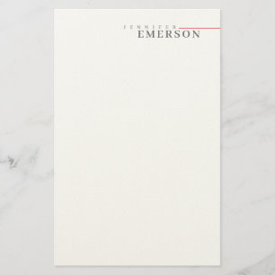 Professional minimalist modern plain stationery