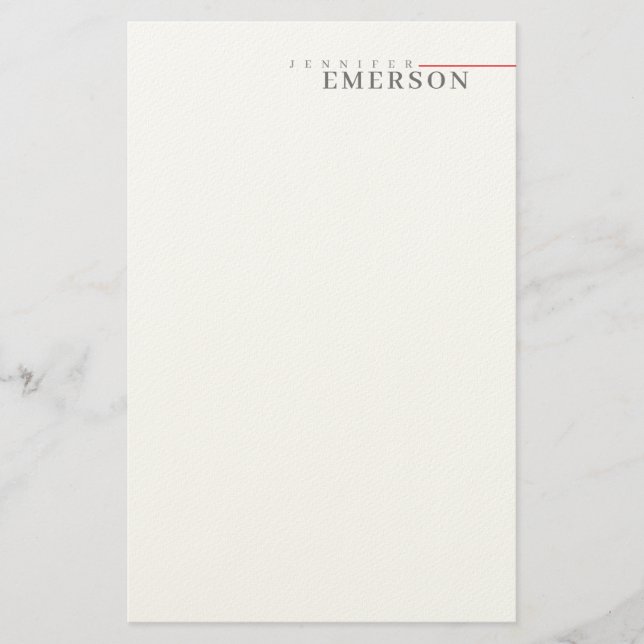 Professional minimalist modern plain stationery (Front)