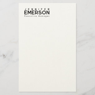 Professional minimalist modern plain stationery