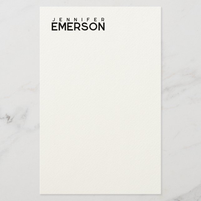 Professional minimalist modern plain  stationery (Front)