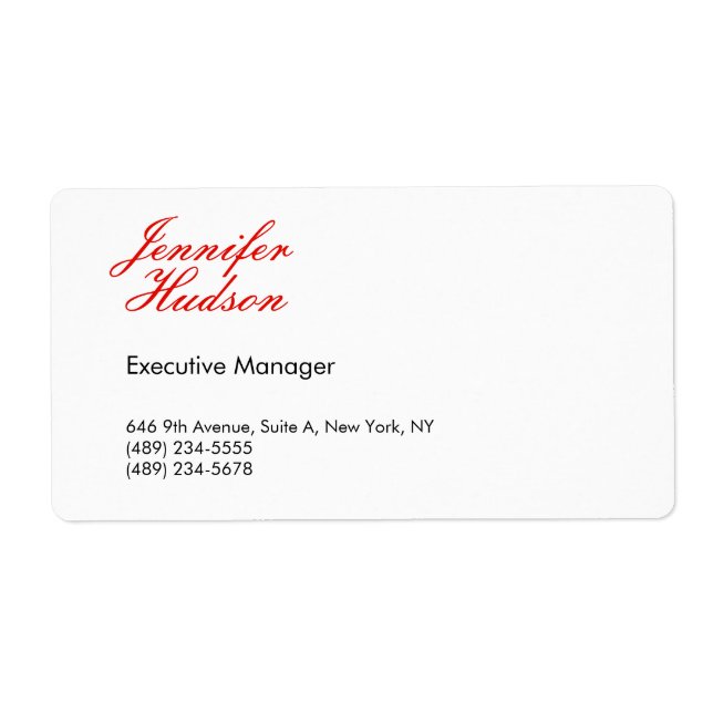 Professional minimalist modern red calligraphy (Front)