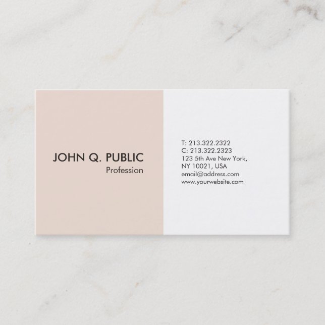 Professional Minimalist Modern Signature UV Matte Business Card (Front)