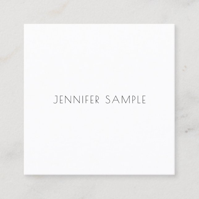 Professional Minimalist Modern Template Luxury Square Business Card (Front)