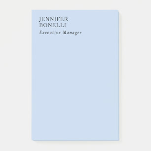 Professional minimalist modern trendy pale blue post-it notes
