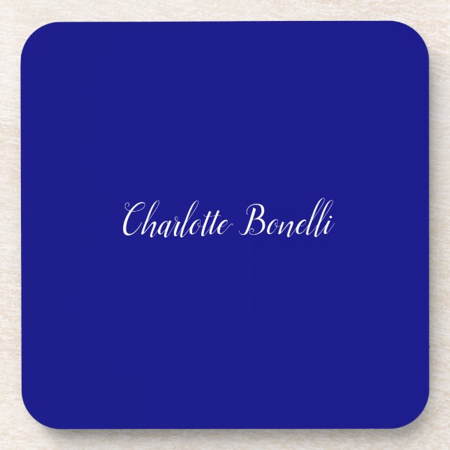 Professional Minimalist Navy Blue Coaster (Front)