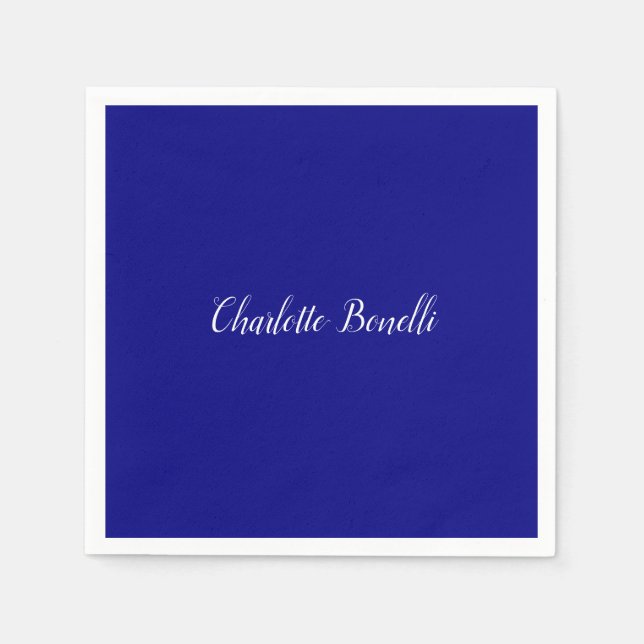 Professional Minimalist Navy Blue Napkin (Front)