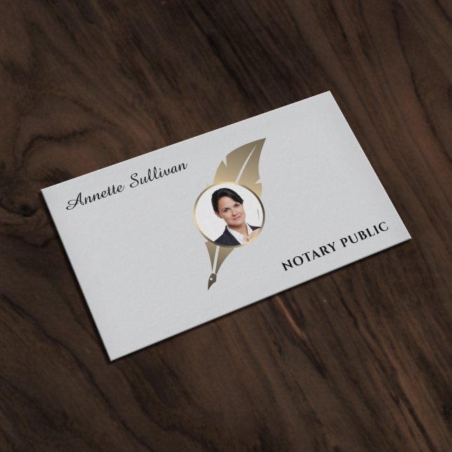 Professional minimalist Notary Business Card (Creator Uploaded)