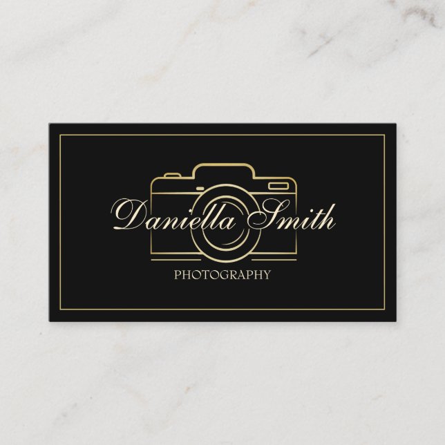 Professional Minimalist Photography  Business Card (Front)