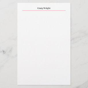 Professional Minimalist Plain Classic Personalised Stationery