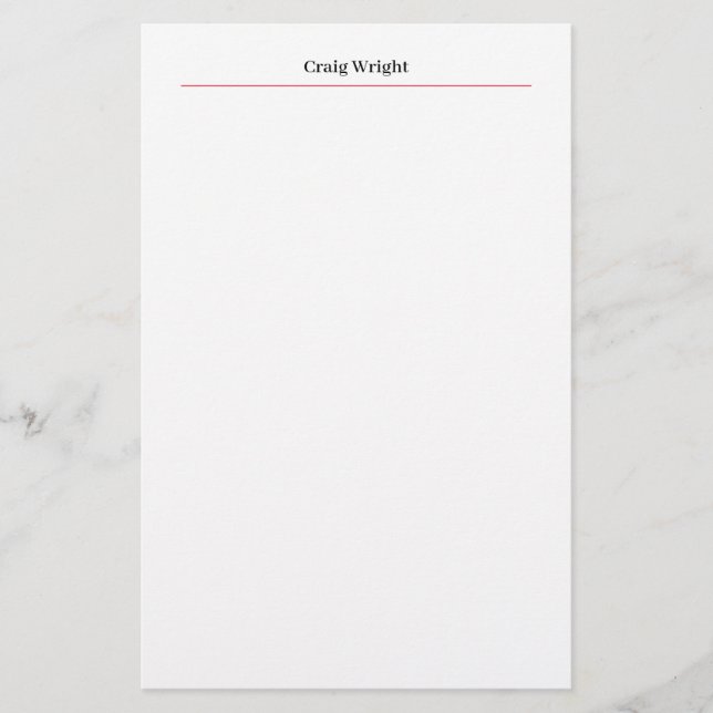 Professional Minimalist Plain Classic Personalised Stationery (Front)