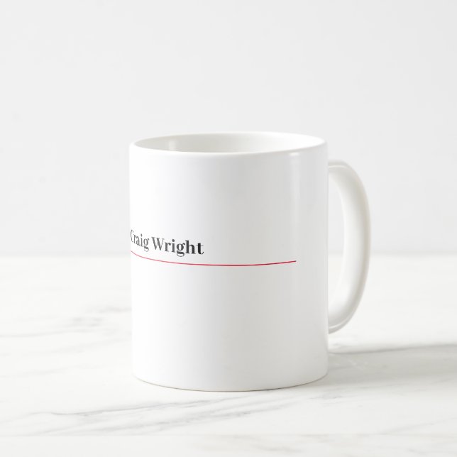 Professional Minimalist Plain Classic Personalized Coffee Mug (Front Right)