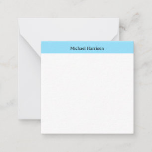 Professional Minimalist Plain Classical Blue White Card