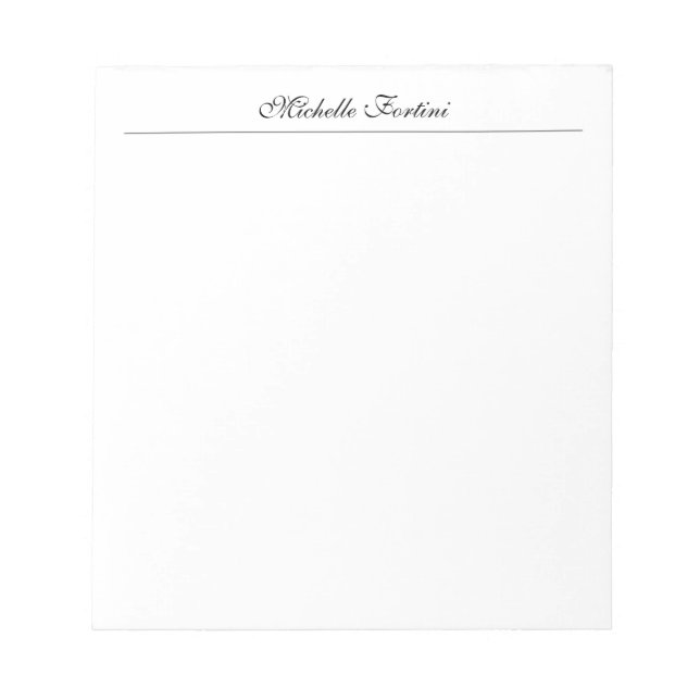 Professional Minimalist Plain Classical Handwrite Notepad (Front)