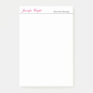 Professional minimalist plain elegant calligraphy post-it notes