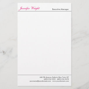 Professional minimalist plain elegant calligraphy stationery