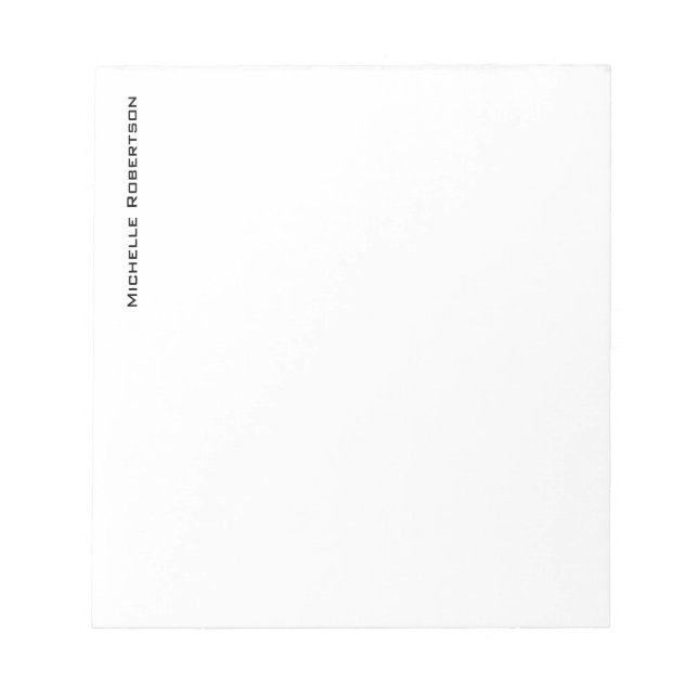 Professional Minimalist Plain Modern Notepad (Front)
