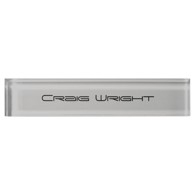 Professional Minimalist Plain Modern Personalised Nameplate (Front)