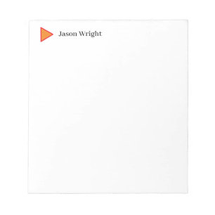 Professional Minimalist Plain Modern Personalised Notepad