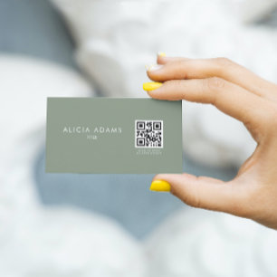 Professional Minimalist QR Code Business Card