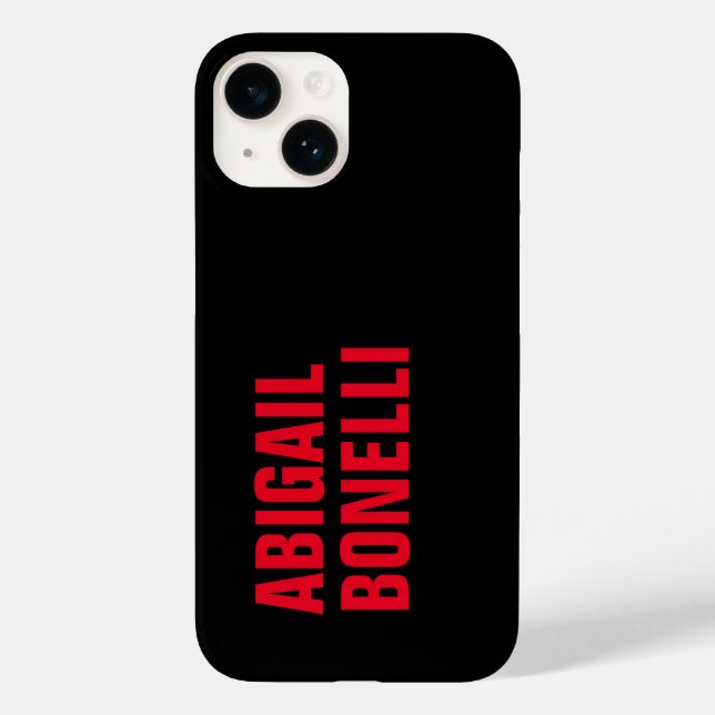 Professional minimalist red black modern Case-Mate iPhone case (Back)