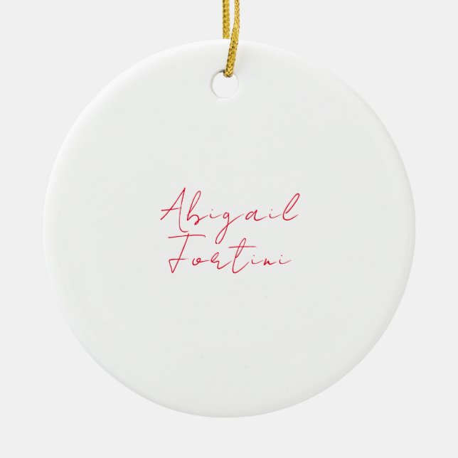 Professional minimalist red white modern ceramic ornament (Front)