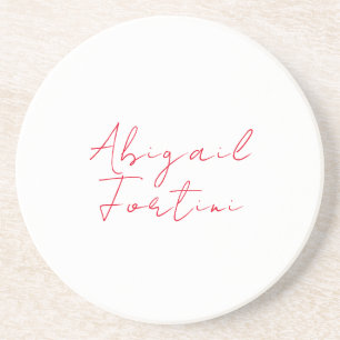 Professional minimalist red white modern coaster