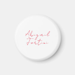 Professional minimalist red white modern magnet