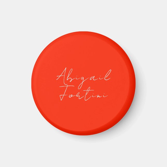 Professional minimalist red white modern magnet (Front)