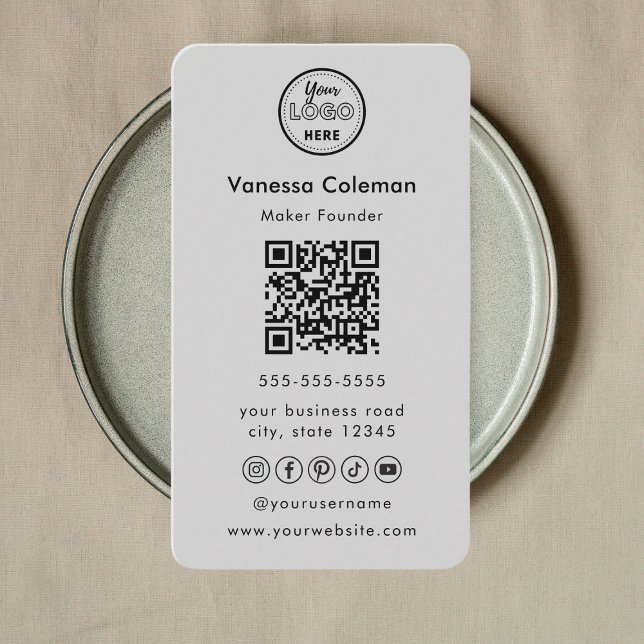 Professional Minimalist Soft Grey Business Card (Creator Uploaded)
