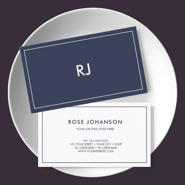 Professional Minimalist Two Tone Consultant  Business Card (Creator Uploaded)