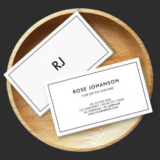 Professional Minimalist White Consultant Business Card