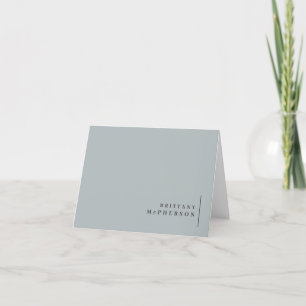 Professional Misty Grey Message Thank You Card