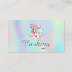 Professional,Mixer Flower,Cooking Holographic Business Card
