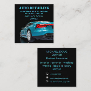 Professional Mobile Auto Detailing Service Square Business Card