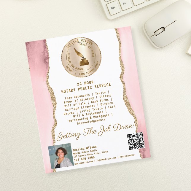 Professional Mobile Notary & Loan Signing Agent Flyer (Creator Uploaded)