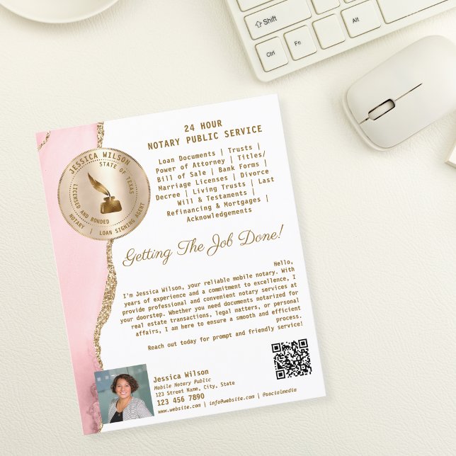 Professional Mobile Notary & Loan Signing Agent Flyer (Creator Uploaded)