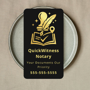 Professional Mobile Notary Signing Agent Modern Business Card