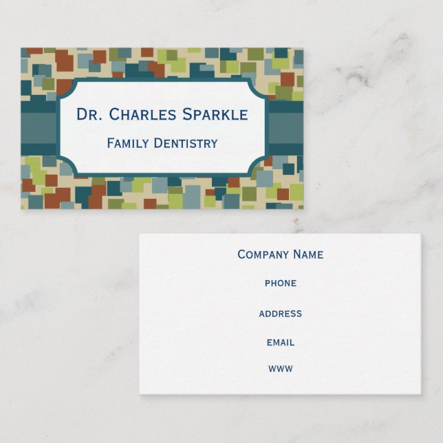 Professional Mod Mosaic Business Cards (Front/Back)