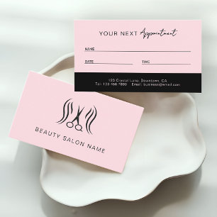 Professional Modern Beauty Salon Appointment Card