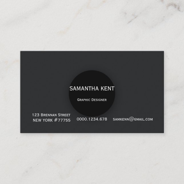 Professional Modern black and grey Business Card (Front)
