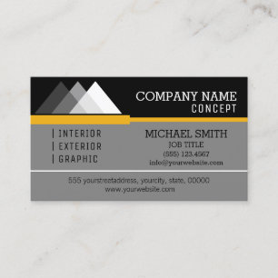 Professional Modern Black and Grey Business Card