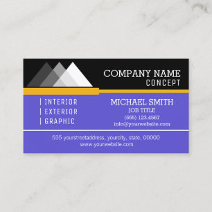 Professional Modern Black and Iris Business Card
