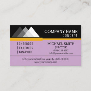 Professional Modern Black and Lilac Business Card