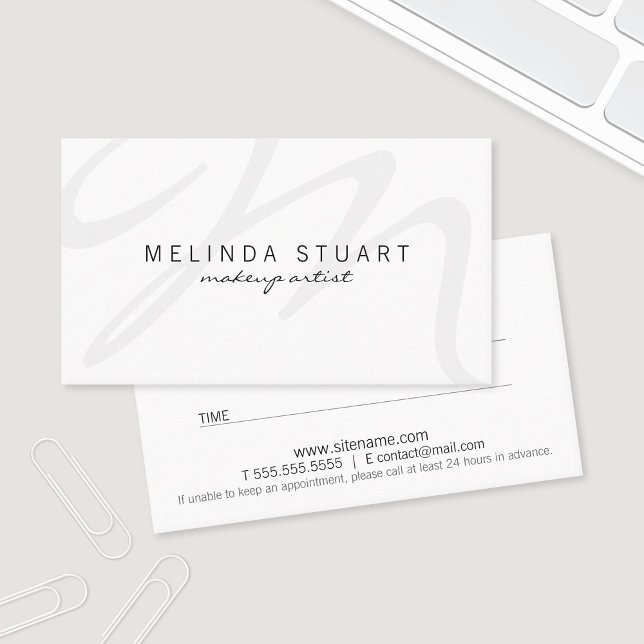 Professional Modern Black and White Appointment (Creator Uploaded)