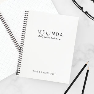 Professional Modern Black and White Notebook