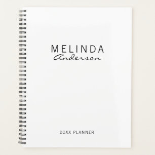 Professional Modern Black and White Planner