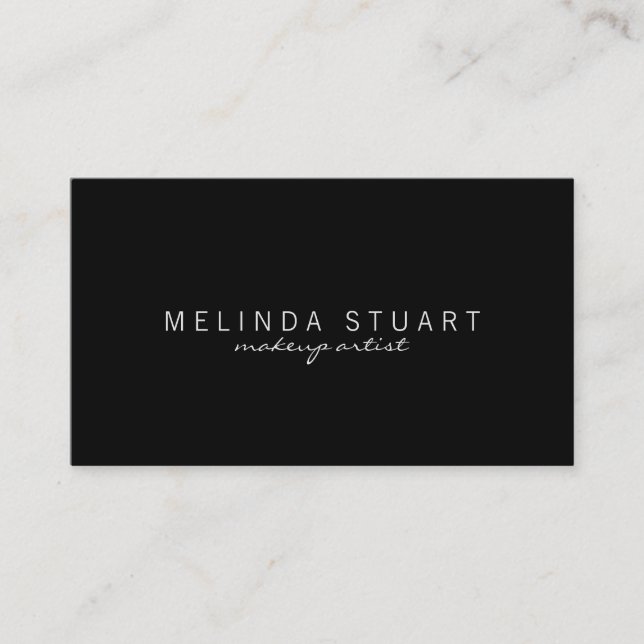 Professional Modern Black Business Card (Front)